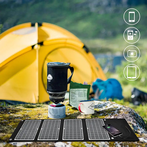 30W Compact Solar Power Charger for Outdoor Activities